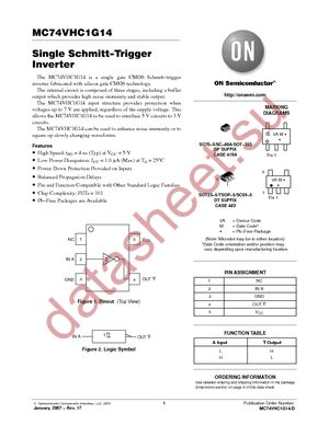 MC74VHC1G14DFT1G datasheet  